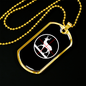 Fast Food Deer Hunting Necklace Stainless Steel or 18k Gold Dog Tag 24" Chain-Express Your Love Gifts