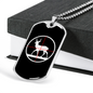 Fast Food Deer Hunting Necklace Stainless Steel or 18k Gold Dog Tag 24" Chain-Express Your Love Gifts
