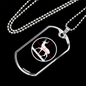 Fast Food Deer Hunting Necklace Stainless Steel or 18k Gold Dog Tag 24" Chain-Express Your Love Gifts