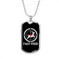 Fast Food Hunting Necklace Stainless Steel or 18k Gold Dog Tag 24" Chain-Express Your Love Gifts