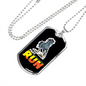 Fast Run Horse Necklace Stainless Steel or 18k Gold Dog Tag 24" Chain-Express Your Love Gifts