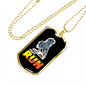 Fast Run Horse Necklace Stainless Steel or 18k Gold Dog Tag 24" Chain-Express Your Love Gifts