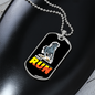 Fast Run Horse Necklace Stainless Steel or 18k Gold Dog Tag 24" Chain-Express Your Love Gifts