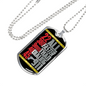 Faster Than 911 Dog Tag Stainless Steel or 18k Gold 24" Chain-Express Your Love Gifts