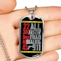Faster Than 911 Dog Tag Stainless Steel or 18k Gold 24" Chain-Express Your Love Gifts