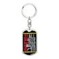 Faster Than 911 Swivel Keychain Dog Tag Stainless Steel or 18k Gold-Express Your Love Gifts