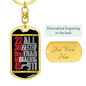Faster Than 911 Swivel Keychain Dog Tag Stainless Steel or 18k Gold-Express Your Love Gifts