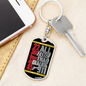 Faster Than 911 Swivel Keychain Dog Tag Stainless Steel or 18k Gold-Express Your Love Gifts