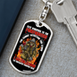 Fate Whispers To Firefighter Keychain Stainless Steel or 18k Gold Dog Tag Keyring-Express Your Love Gifts
