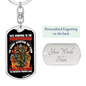Fate Whispers To Firefighter Keychain Stainless Steel or 18k Gold Dog Tag Keyring-Express Your Love Gifts