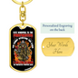 Fate Whispers To Firefighter Keychain Stainless Steel or 18k Gold Dog Tag Keyring-Express Your Love Gifts