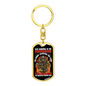Fate Whispers To Firefighter Keychain Stainless Steel or 18k Gold Dog Tag Keyring-Express Your Love Gifts