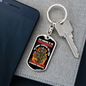 Fate Whispers To Firefighter Keychain Stainless Steel or 18k Gold Dog Tag Keyring-Express Your Love Gifts