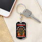 Fate Whispers To Firefighter Keychain Stainless Steel or 18k Gold Dog Tag Keyring-Express Your Love Gifts