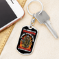 Fate Whispers To Firefighter Keychain Stainless Steel or 18k Gold Dog Tag Keyring-Express Your Love Gifts