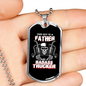 Father And Badass Trucker Dog Tag Stainless Steel or 18k Gold 24" Chain-Express Your Love Gifts