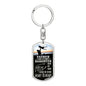 Father And Daughter Dog Tag Pendant Keychain Stainless Steel or 18k Gold-Express Your Love Gifts