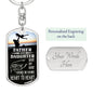Father And Daughter Dog Tag Pendant Keychain Stainless Steel or 18k Gold-Express Your Love Gifts