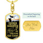 Father And Daughter Dog Tag Pendant Keychain Stainless Steel or 18k Gold-Express Your Love Gifts