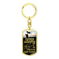 Father And Daughter Dog Tag Pendant Keychain Stainless Steel or 18k Gold-Express Your Love Gifts