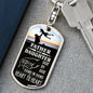 Father And Daughter Dog Tag Pendant Keychain Stainless Steel or 18k Gold-Express Your Love Gifts