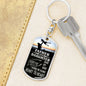 Father And Daughter Dog Tag Pendant Keychain Stainless Steel or 18k Gold-Express Your Love Gifts