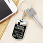 Father And Daughter Dog Tag Pendant Keychain Stainless Steel or 18k Gold-Express Your Love Gifts