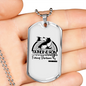 Father And Son Fishing Partners Necklace Stainless Steel or 18k Gold Dog Tag 24" Chain-Express Your Love Gifts