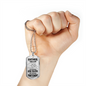 Father And Son Not Always Eye To Eye Necklace Stainless Steel or 18k Gold Dog Tag 24" Chain-Express Your Love Gifts