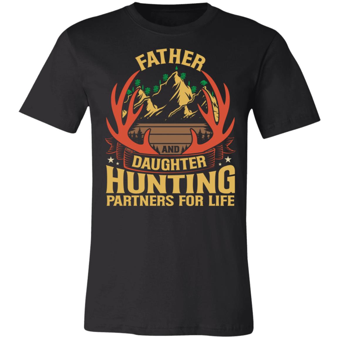 Father Daughter Hunting Partners Hunter Gift T-Shirt-Express Your Love Gifts