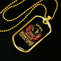 Father Daughter Hunting Partners Necklace Stainless Steel or 18k Gold Dog Tag 24" Chain-Express Your Love Gifts