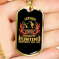 Father Daughter Hunting Partners Necklace Stainless Steel or 18k Gold Dog Tag 24" Chain-Express Your Love Gifts