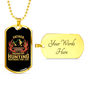 Father Daughter Hunting Partners Necklace Stainless Steel or 18k Gold Dog Tag 24" Chain-Express Your Love Gifts