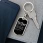 Father Definition Swivel Keychain Dog Tag Stainless Steel or 18k Gold-Express Your Love Gifts
