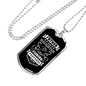 Father Partners Fishing Necklace Stainless Steel or 18k Gold Dog Tag 24" Chain-Express Your Love Gifts