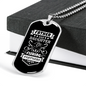 Father Partners Fishing Necklace Stainless Steel or 18k Gold Dog Tag 24" Chain-Express Your Love Gifts