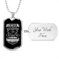 Father Partners Fishing Necklace Stainless Steel or 18k Gold Dog Tag 24" Chain-Express Your Love Gifts