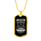 Father Partners Fishing Necklace Stainless Steel or 18k Gold Dog Tag 24" Chain-Express Your Love Gifts