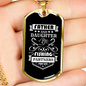 Father Partners Fishing Necklace Stainless Steel or 18k Gold Dog Tag 24" Chain-Express Your Love Gifts