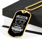 Father Partners Fishing Necklace Stainless Steel or 18k Gold Dog Tag 24" Chain-Express Your Love Gifts