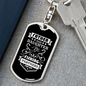 Father Partners Fishing Stainless Steel or 18k Gold Dog Tag Keyring-Express Your Love Gifts