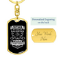 Father Partners Fishing Stainless Steel or 18k Gold Dog Tag Keyring-Express Your Love Gifts