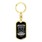 Father Partners Fishing Stainless Steel or 18k Gold Dog Tag Keyring-Express Your Love Gifts