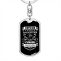 Father Partners Fishing Stainless Steel or 18k Gold Dog Tag Keyring-Express Your Love Gifts