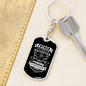 Father Partners Fishing Stainless Steel or 18k Gold Dog Tag Keyring-Express Your Love Gifts