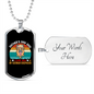 Father's Day 2021 Necklace Stainless Steel or 18k Gold Dog Tag 24" Chain-Express Your Love Gifts
