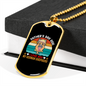 Father's Day 2021 Necklace Stainless Steel or 18k Gold Dog Tag 24" Chain-Express Your Love Gifts