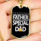Father Special Dad Dog Tag Stainless Steel or 18k Gold 24" Chain-Express Your Love Gifts