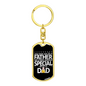 Father Special Dad Swivel Keychain Dog Tag Stainless Steel or 18k Gold-Express Your Love Gifts