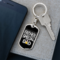 Father Special Dad Swivel Keychain Dog Tag Stainless Steel or 18k Gold-Express Your Love Gifts